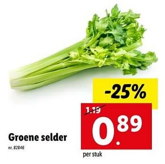 Lidl Groene selder aanbieding