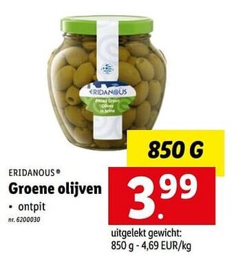 Lidl Groene olijven aanbieding