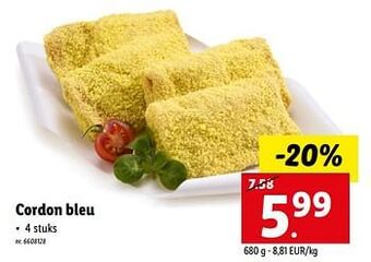 Lidl Cordon bleu aanbieding