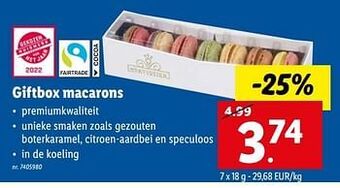 Lidl Giftbox macarons aanbieding