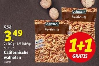 Lidl Californische walnoten aanbieding