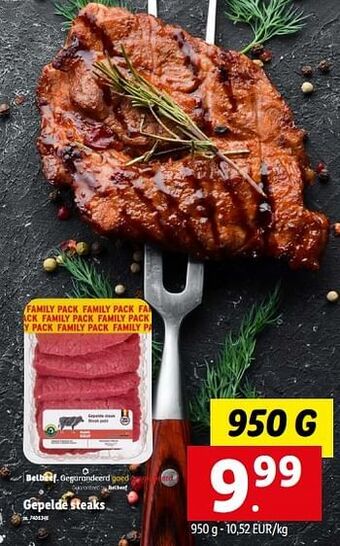 Lidl Gepelde steaks aanbieding