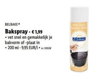 Lidl Bakspray aanbieding