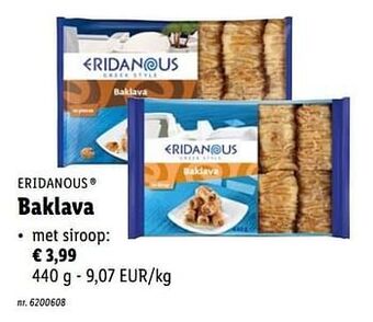 Lidl Baklava met siroop aanbieding