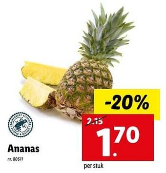 Lidl Ananas aanbieding