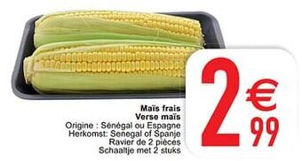 Cora Maïs frais verse maïs aanbieding