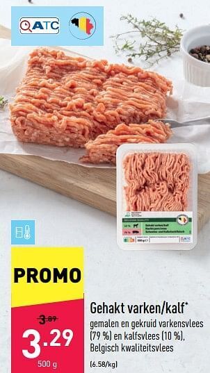 ALDI Gehakt varken-kalf aanbieding