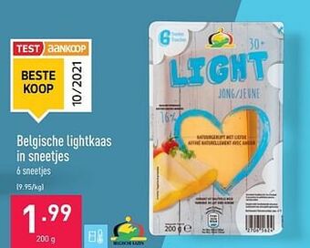 ALDI Belgische lightkaas in sneetjes aanbieding