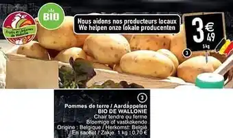 Pommes de terre - aardappelen bio de wallonie