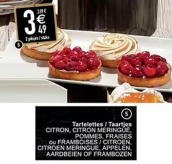 Tartelettes - taartjes citron citron meringué pommes fraises ou framboises - citroen citroen meringue appelen aardbeien of fr