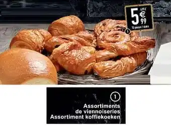 Assortiments de viennoiseries assortiment koffiekoeken