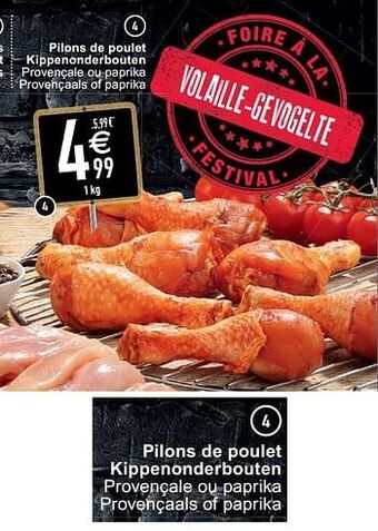 Pilons de poulet kippenonderbouten