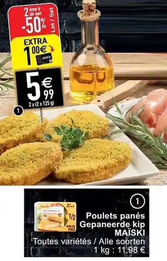 Cora Poulets panés gepaneerde kip maïski aanbieding