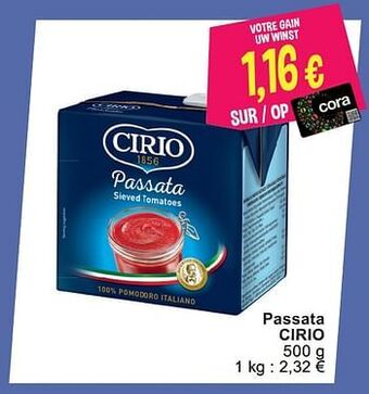 Cora Passata cirio aanbieding