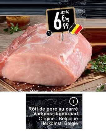 Cora Rôti de porc au carré varkensribgebraad aanbieding