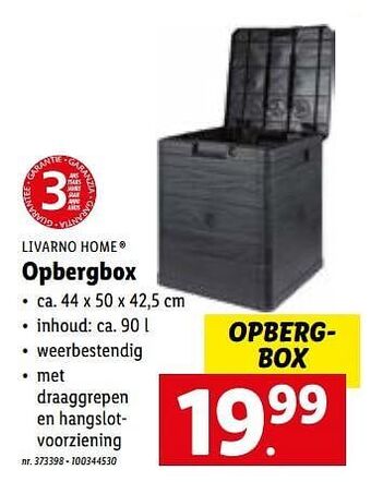 Lidl Opbergbox aanbieding