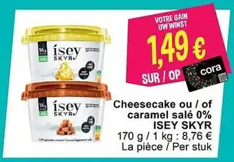 Cheesecake ou - of caramel salé 0% isey skyr