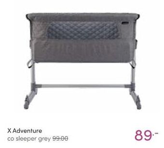 Baby & Tiener X adventure co sleeper grey aanbieding