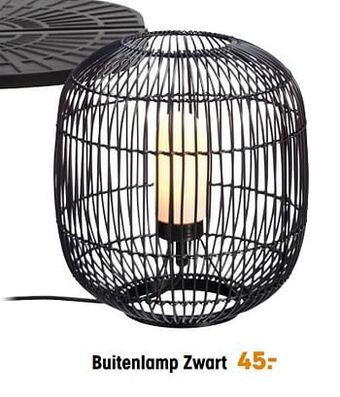 Buitenlamp zwart