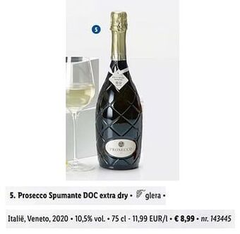 Lidl Prosecco spumante doc extra dry aanbieding