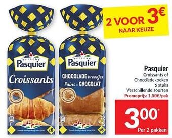 Intermarché Pasquier croissants of chocoladekoeken aanbieding