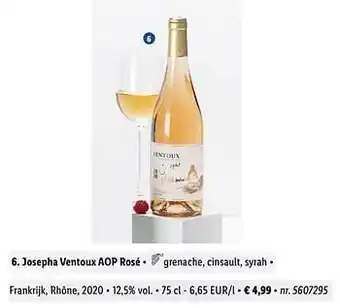 Lidl Josepha ventoux aop rosé aanbieding