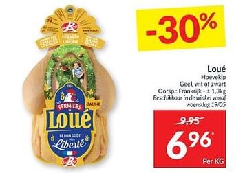 Loué hoevekip geel wit of zwart