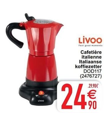 Cora Livoo cafetière italienne italiaanse koffiezetter dod117 aanbieding