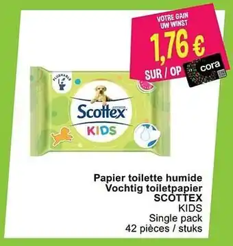 Cora Papier toilette humide vochtig toiletpapier scottex kids aanbieding
