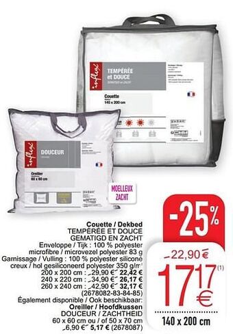 Cora Couette - dekbed tempérée et douce gematigd en zacht aanbieding