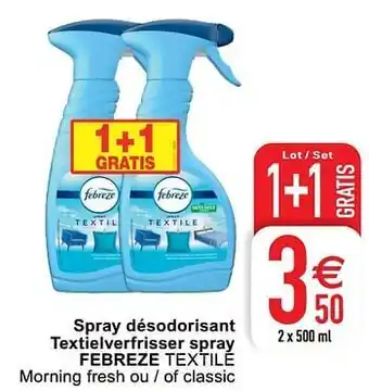 Cora Spray désodorisant textielverfrisser spray febreze textile aanbieding