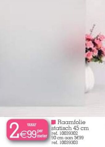 Raamfolie statisch