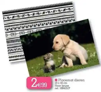 Yess Placemat dieren aanbieding