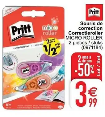 Souris de correction correctieroller micro roller