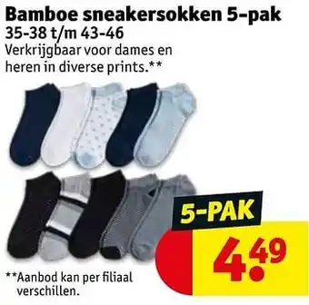 Kruidvat Bamboe sneakersokken aanbieding