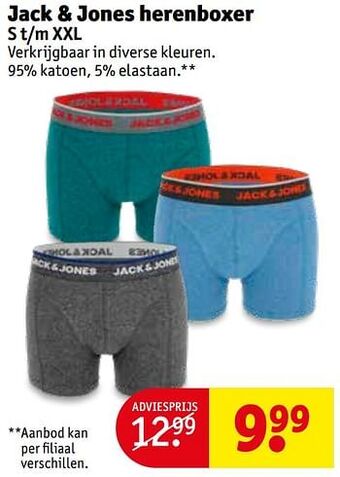 Kruidvat Jack + jones herenboxer aanbieding