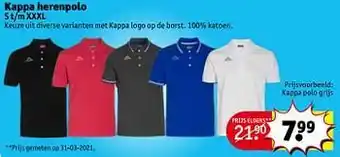 Kruidvat Kappa polo grijs aanbieding
