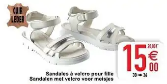Cora Sandales à velcro pour fille sandalen met velcro voor meisjes aanbieding