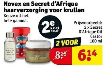 Kruidvat Secret d`afrique oil castor aanbieding