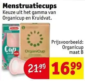 Organicup maat b
