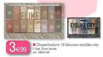 Oogschaduw 16 kleuren eyelike city