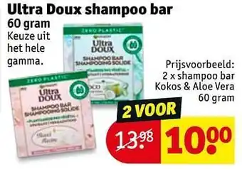 Kruidvat Shampoo bar kokos + aloe vera aanbieding
