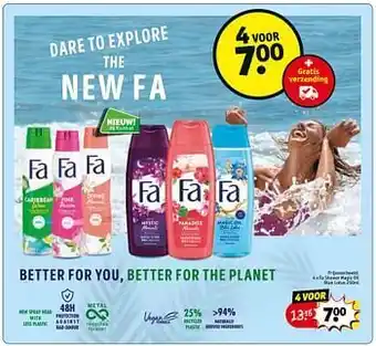 Kruidvat Fa shower magic oil blue lotus aanbieding