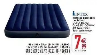 Cora Matelas gonflable luchtbed dura-beam classic downy aanbieding
