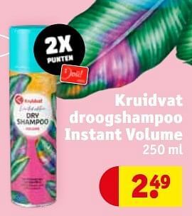 Kruidvat Kruidvat droogshampoo instant volume aanbieding
