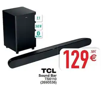 Cora Tcl sound bar ts6110 aanbieding
