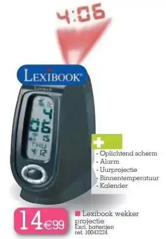 Lexibook wekker projectie