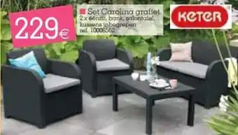 Yess Set carolina grafiet aanbieding