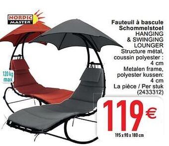 Cora Fauteuil à bascule schommelstoel hanging + swinging lounger aanbieding