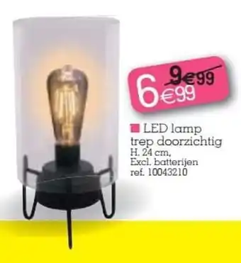 Yess Led lamp trep doorzichtig aanbieding